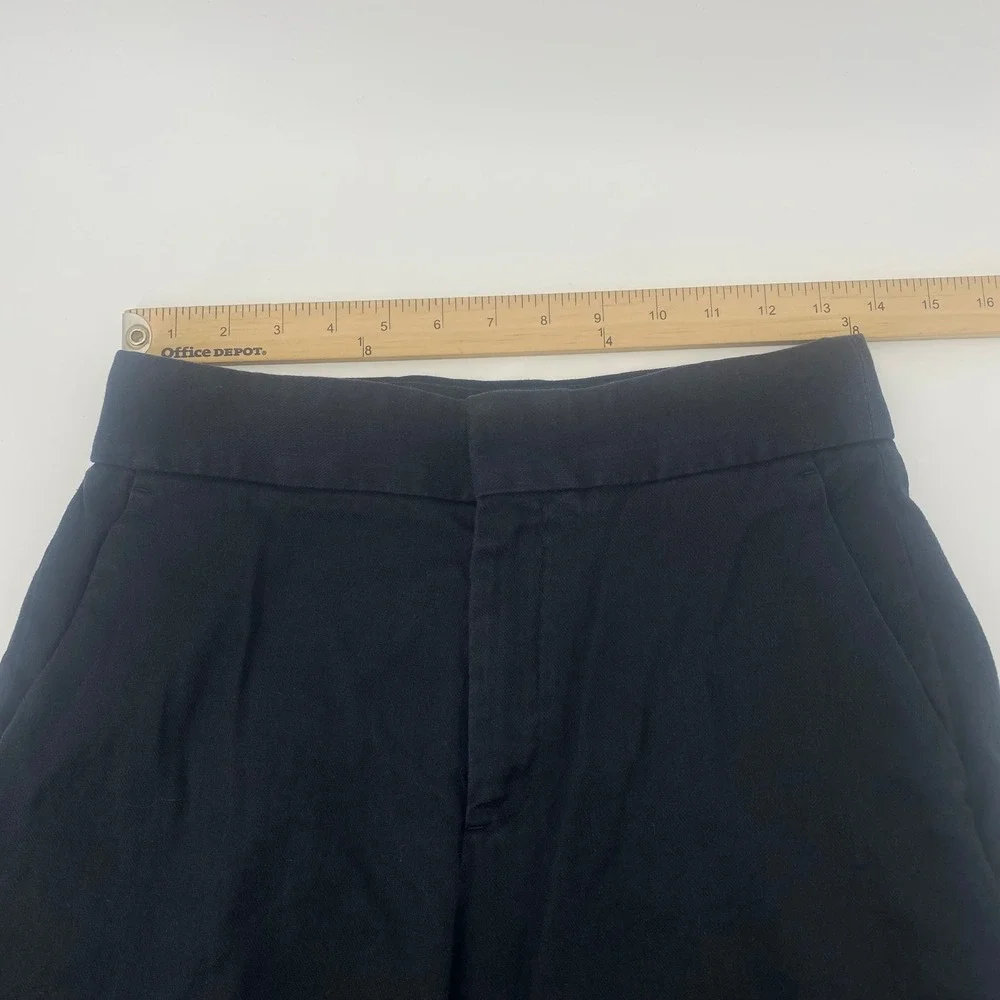 Banana Republic Wide Leg‎ Pants Womens 4 Black High Rise Twill Trouser